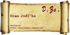 Dima Zsóka névjegykártya