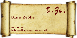Dima Zsóka névjegykártya
